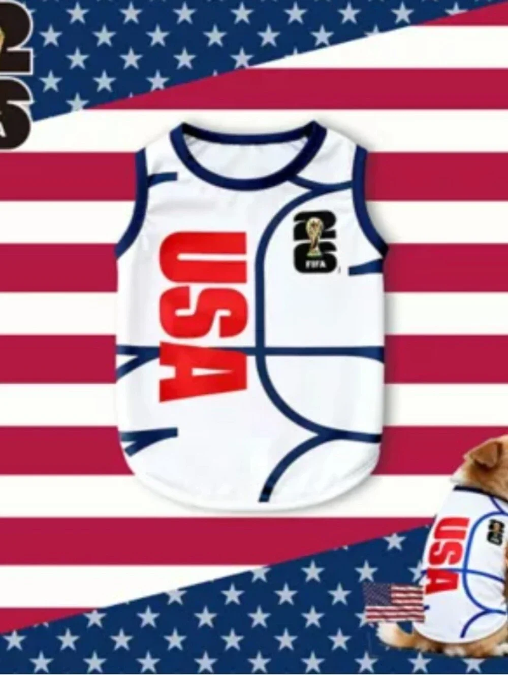 FIFA World Cup USA National Team Soccer Halloween Dog T-Shirt